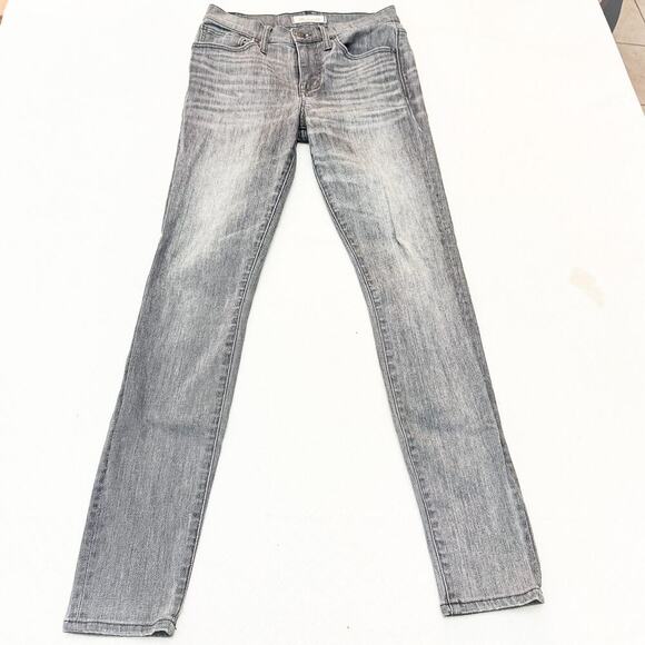 Madewell 9" High Riser Skinny Skinny Gray Charcoal Wash Denim Jeans Size 25 - Picture 2 of 8